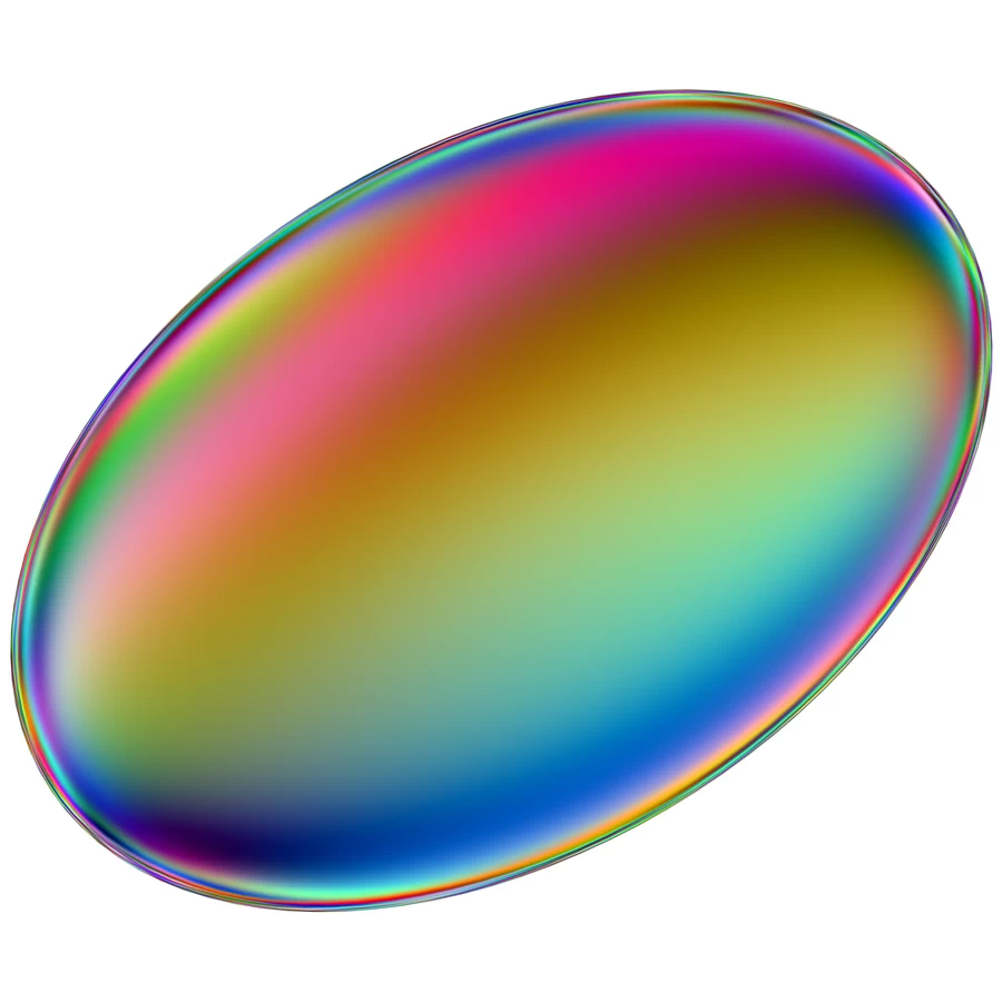潮流酸性全息金属镭射机能彩虹3D立体几何图形png免抠图片素材【057】